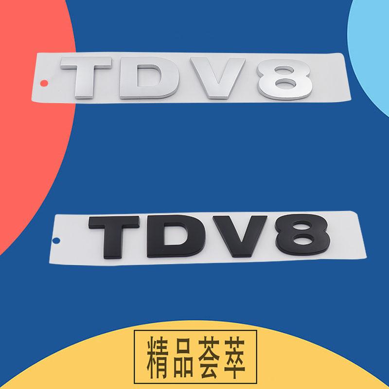 3D Premium TDV8 Buchstaben für L405 UK England SUV Geländewagen Motorhaube Kotflügel Kofferraum Heckaufkleber Emblem Abzeichen Aufkleber