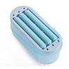 Soap Foaming Box Laundry Brush 2-In-1 with Roller No-Hand Scrub Shoe Brush Multifunctional Soap Drain Storage Box