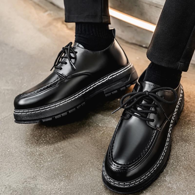 Fashion Men's Casual Shoes Classics Black Leather Shoe British Business Dress Shoes Lace Up Oxford Work Shoes for Men Loafers Big Size48