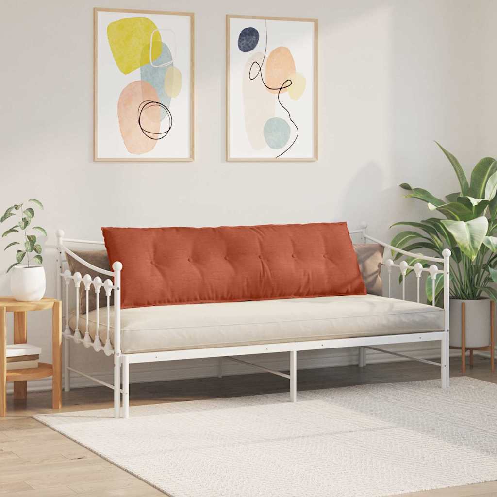 Back Cushion Red Orange 160 x 50 cm Cord Fabric