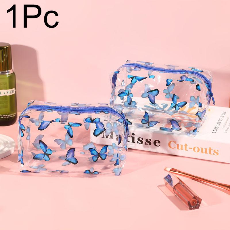 1pc Transparent Portable Makeup Bags For Women Makeup Case Waterproof Storage Bags Cartoon