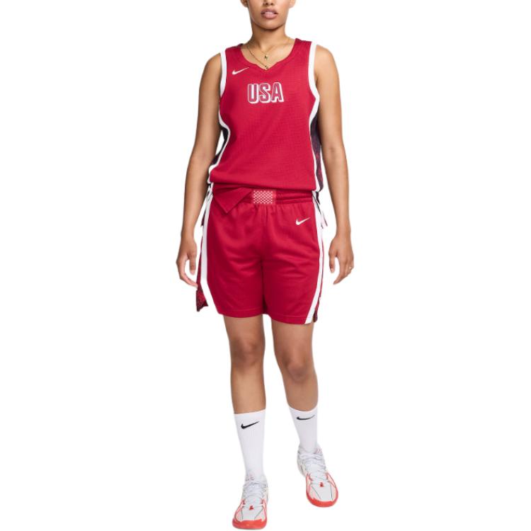 Nike Unlimited Basketball Shorts Women's Sports Red/White FQ0332-614