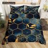Honeycomb Soft Duvet Cover Set Pink Geometry 3D Printed Beding Set Polyester Col Style Double Quen King Comfortable Quilt Cover For Young Boys Adult