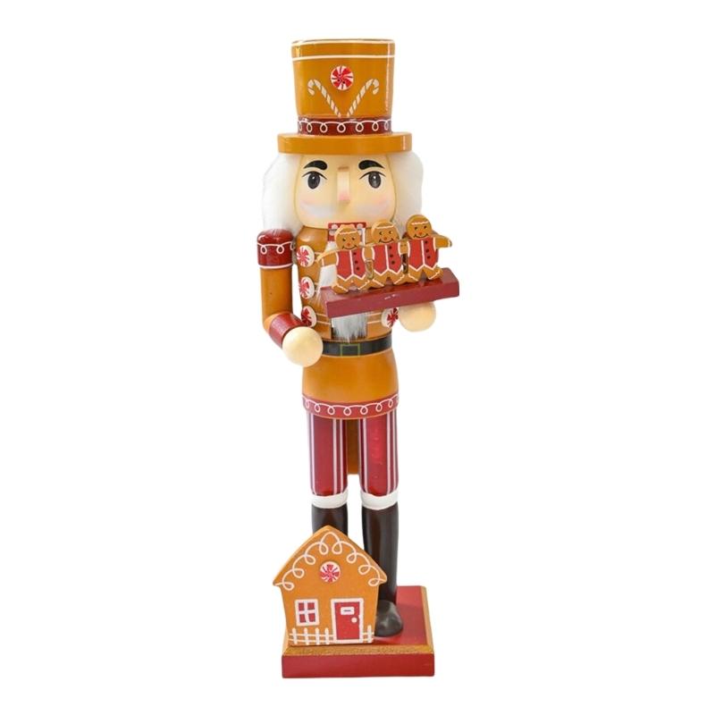 Festival Nutcrackers Soldier Ornament Delicate Christmas Wood Nutcrackers Soldiers Hand Painted Festival Decoration