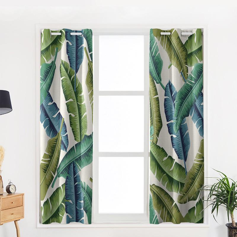 Sommergrün Tropische Pflanze Palmblätter Luxus Heimvorhänge Haushaltswaren Wohnzimmer Schlafzimmer Maßanfertigung
