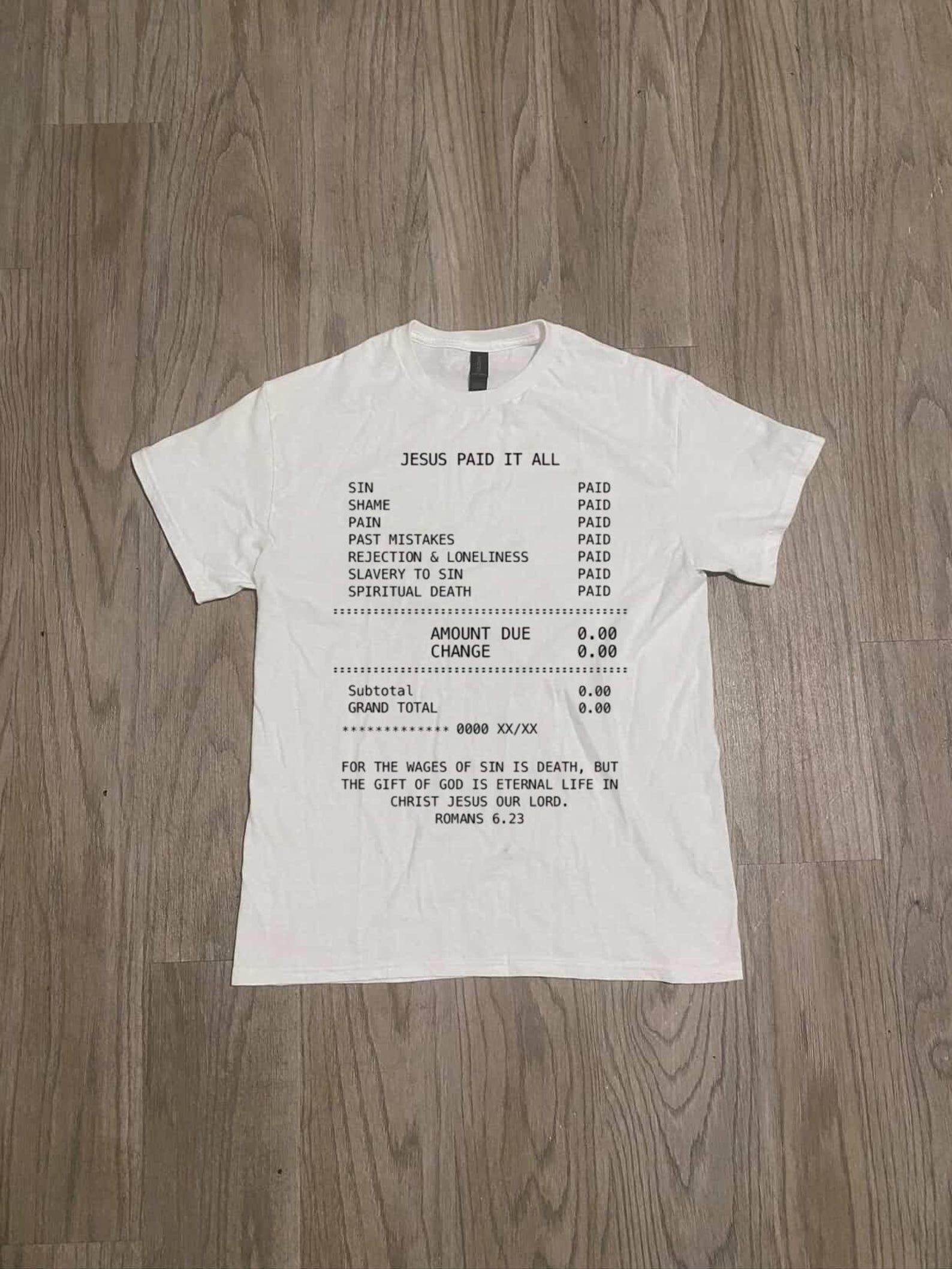 Jesus Paid It All Unisex Heavy Cotton Tee, Christian T-Shirt, Faith Shirt, Religious Gift, Spiritual Clothing 2XL