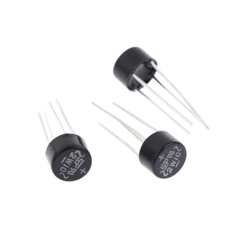 10/20/30Pcs New 2W10 2A/1000V Diode Bridge Rectifier Round Vridge Rectifier Bridge Stack