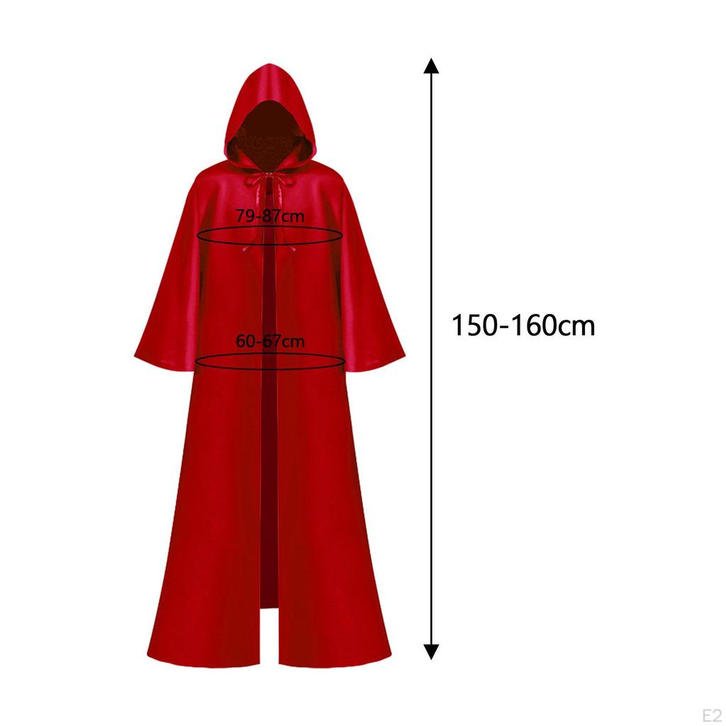 Halloween Cosplay Cape Cowl Death Robe Long Hooded for Easter Vintage Gathering Party