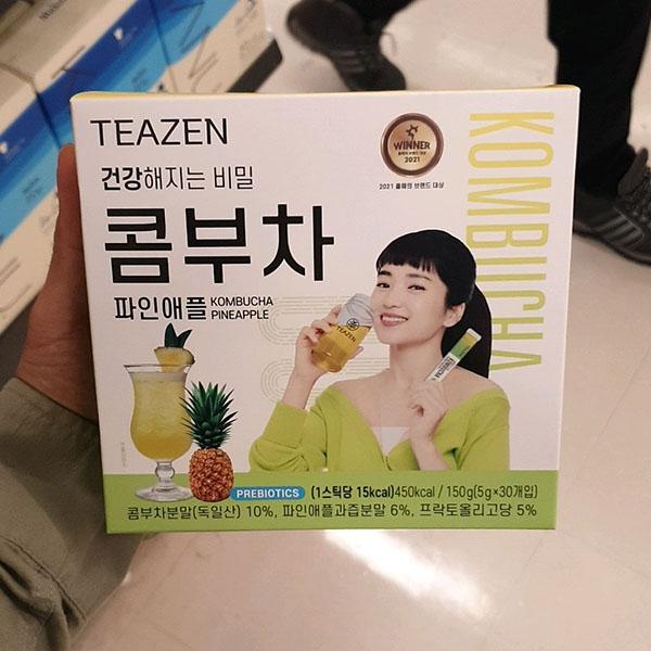 Teazen Kombucha Pineapple 5g x 30 Sticks x 2 Boxes