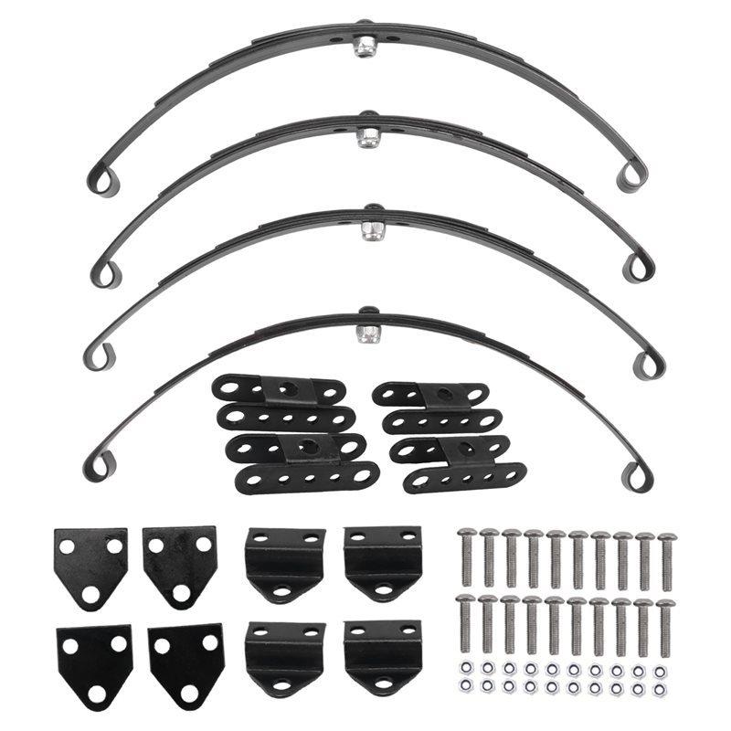 Highly Recommended-4Pcs 1/10 Leaf Springs Set Highlift Chassis For 1/10 D90 RC Crawler Car Parts Black