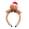 Gingerbread Man Duckbill Clip & Plush Christmas Hat Headband