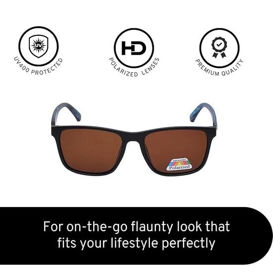 4Flaunt Full Rim Vintage Rectangular Branded Trending and Stylish Sunglasses For Men & Women | Polarized & 100% UV Protected | Medium