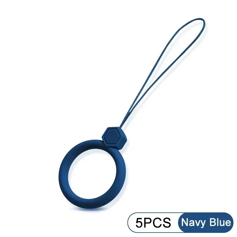 Silicone Wrist Strap Lanyard Mobile Phone Hanging Rope Finger Ring Anti-lost Straps Phone Lanyard For iPhone 16 Pro Max Samsung