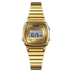 SKMEI 1901 Digitale Horloges voor Dames Mode Alarm Waterbestendigheid Roestvrij Staal Sport Horloges