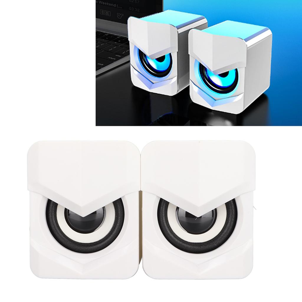 Desktop Speaker USB Powered Heavy Subwoofer Desktop LED Speaker for PalyStation4 Home Computer Laptop