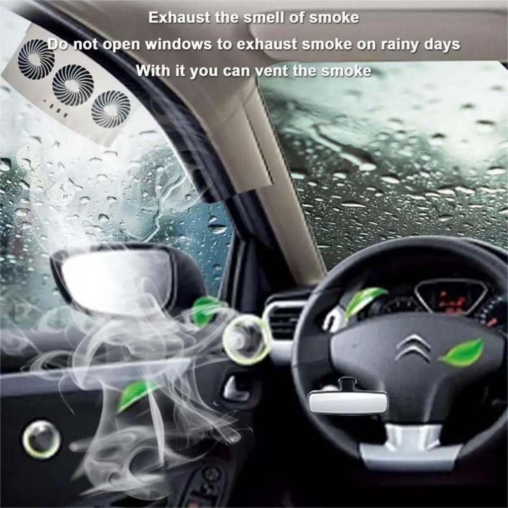 Strong Wind Solar Powered Car Exhaust Fan Heat Dissipation Air Vent Radiator  Summer