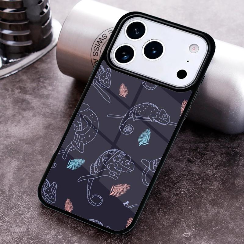 animal Chameleon Phone Case For iPhone 17 16 15 14 13 12 11 Pro Max Plus 17Air Soft Silicone Cover