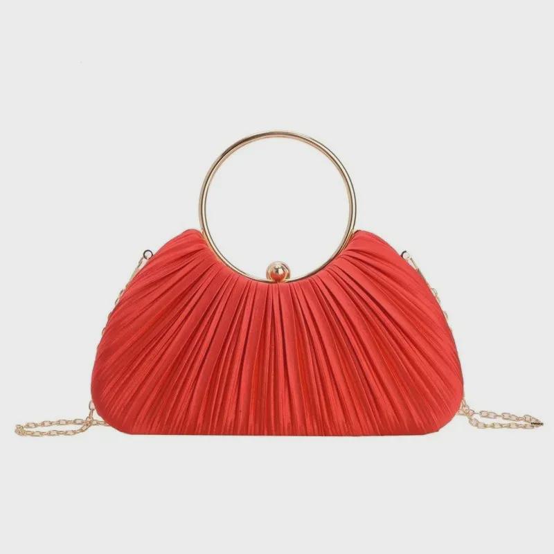 Elegant Pleated Evening Clutch for Women