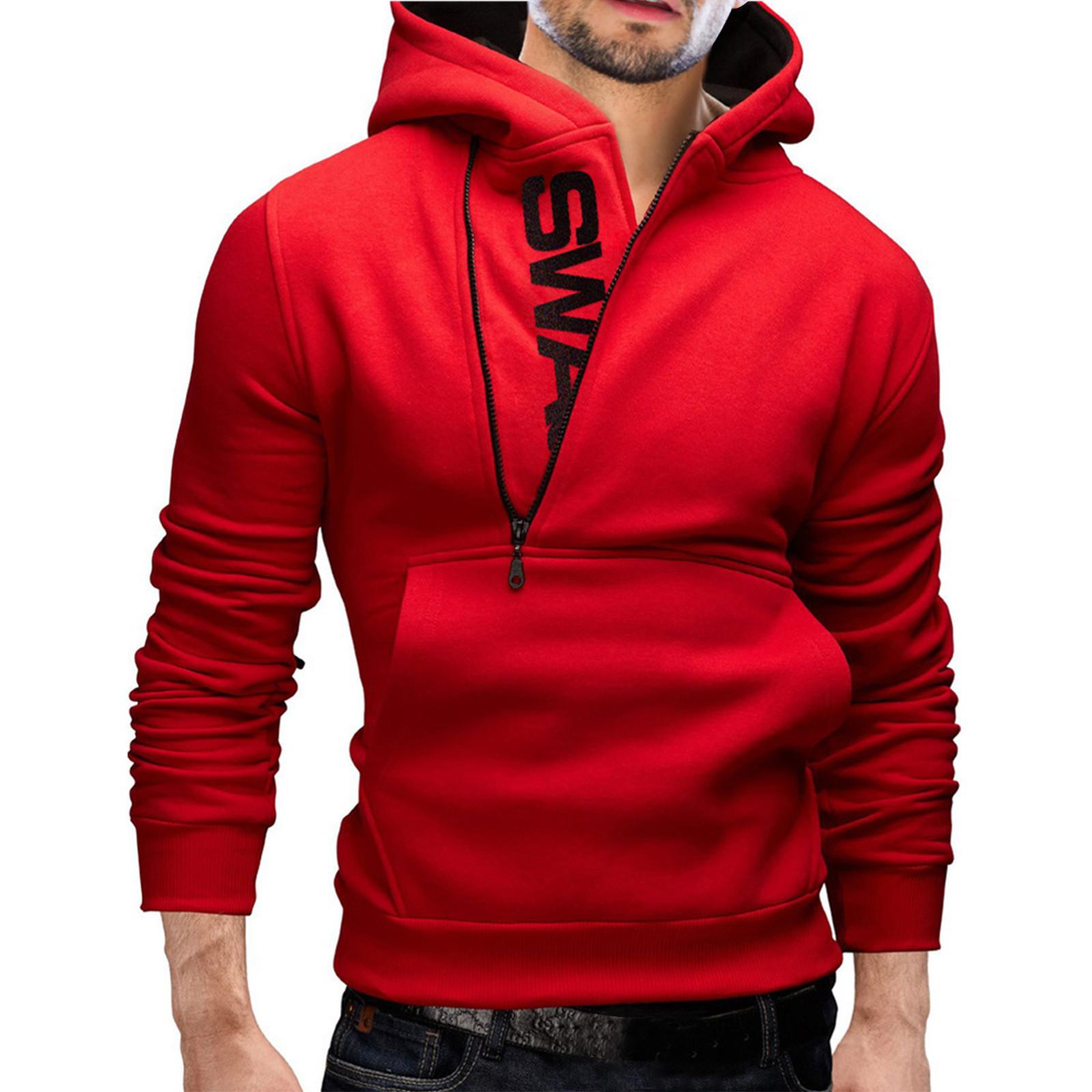 

Мужская толстовка с длинным рукавом, толстовка с капюшоном, топы, куртка, пальто, верхняя одежда XXL красный