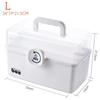 3-Tier Medicine Storage Box First Aid Kit Container Portable Plastic Medicine Storage Organizer Multipurpose Drug Distribution