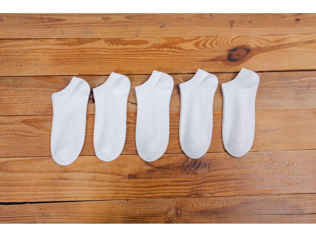 Men's Minimalist Black & White Low-Cut Socks - Spring/Autumn