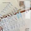 Butterfly-120pcs Long Oval Nail Swatch: High-Transparency Solid Color Cards for Nail Art