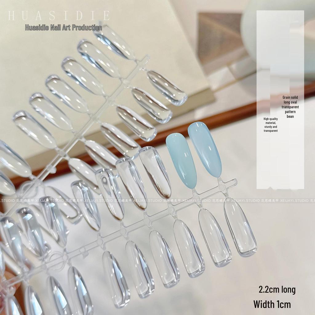 Butterfly-120pcs Long Oval Nail Swatch: High-Transparency Solid Color Cards for Nail Art