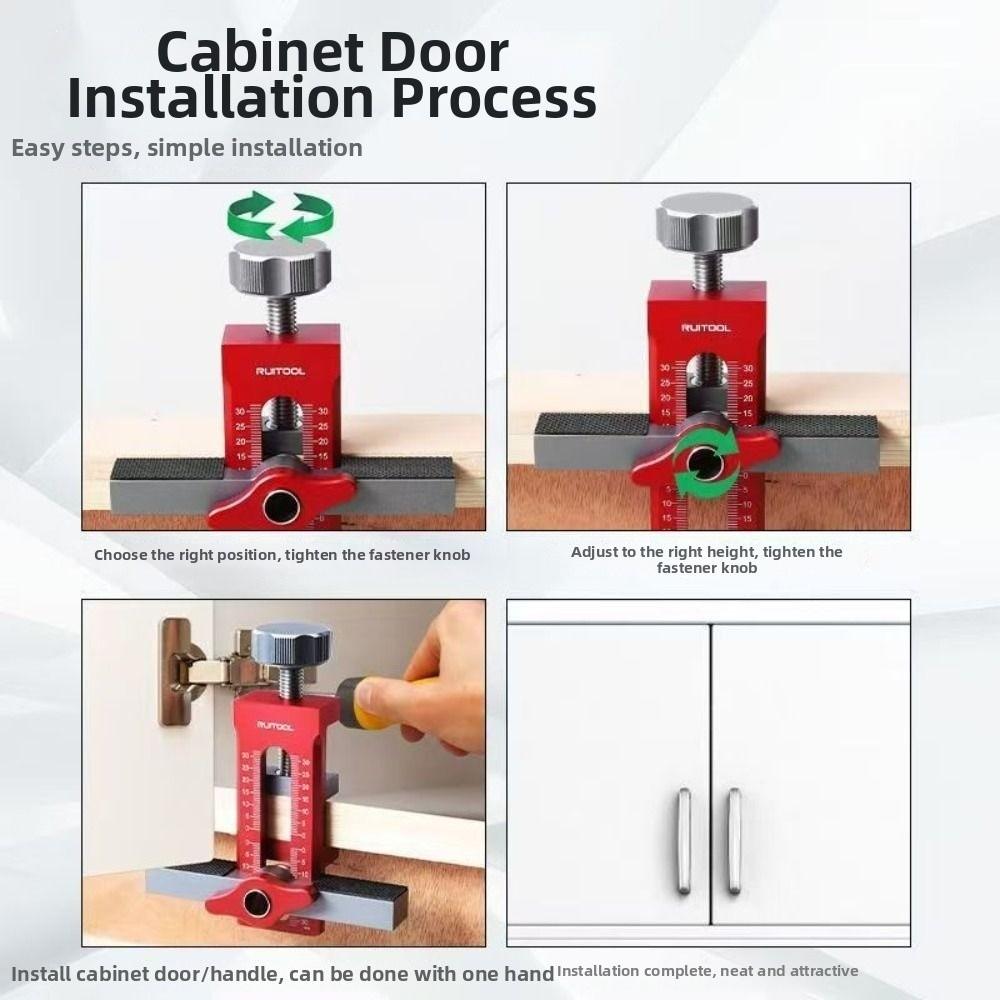 6/8/10mm Cabinet Door Installation Positioner Rebounder Punched Mounting Jig Wardrobe Installation