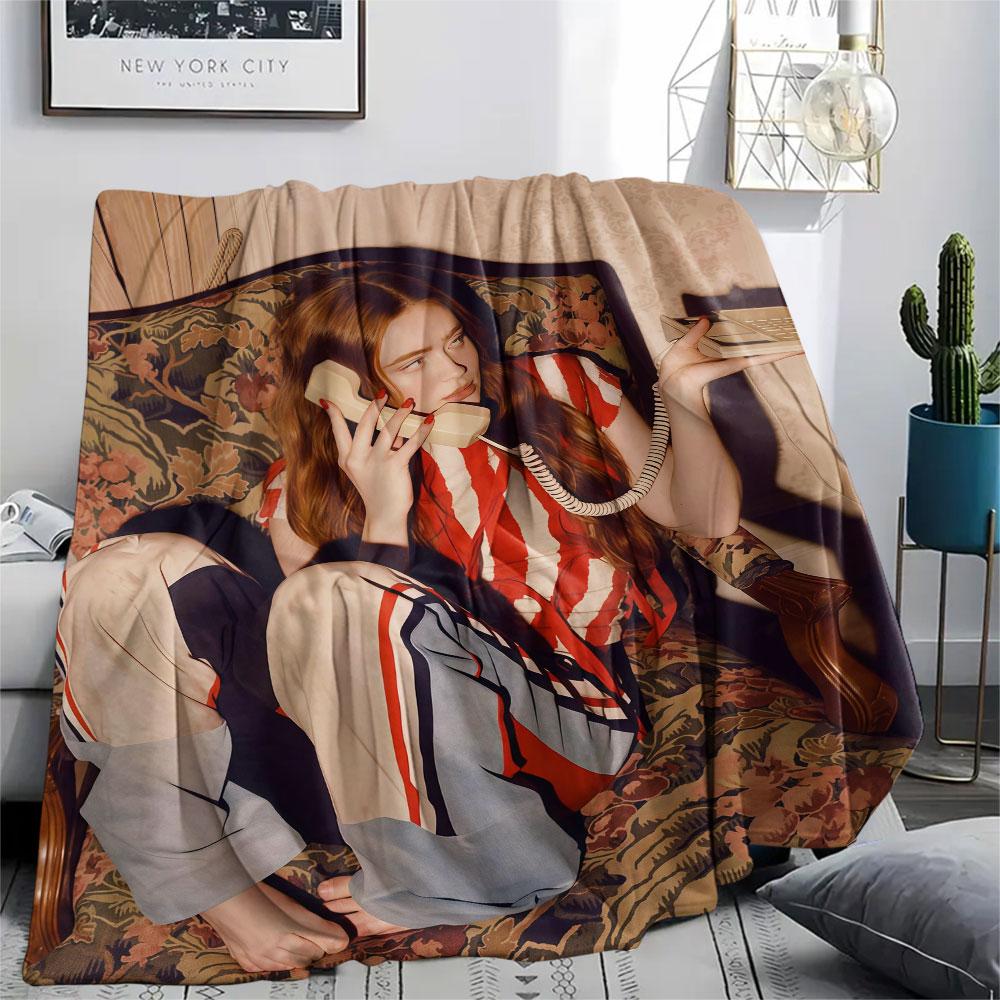 Sadie sink Printed Flannel Blanket, soft throw for bedroom sofa, washable, fan merchandise, great gift.