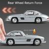 1:24 300SL Alloy Toys Diecast Models Cars 4 Doors Opened Vehicles Light Music Wheel Steering Vintage Car Children's Day Gifts