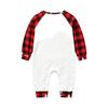 Christmas Print Neck Long Sleeve Long Pants Matching Family Pajama Set for Adults and Kids