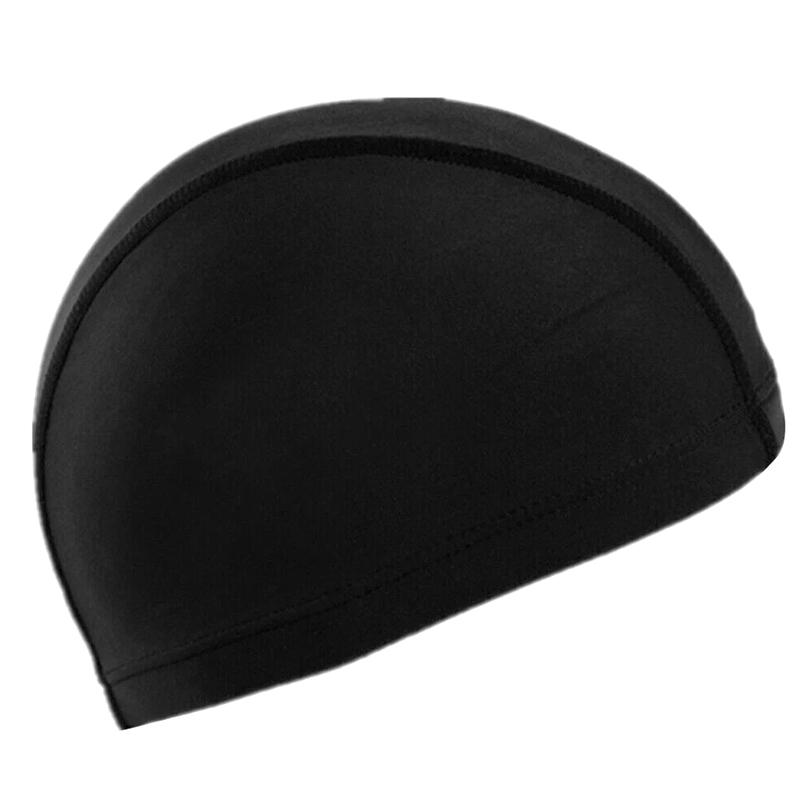 1Pc Swimming Cap Ear Guards Elastic Fabric Solid Color Swim Hat Short/Long Hair Big Kids Polyester Womens/Mens