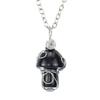 Mushroom Crystal Pendant Necklace for Women Colorful Stone MetalRimmed Mushroom Necklace Teenage Girl GraduationNecklace Jewelry
