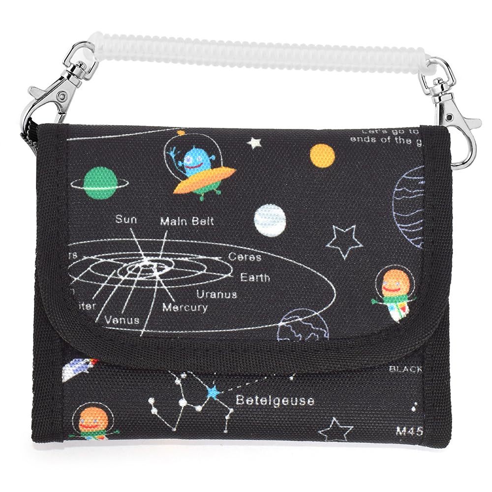

COLORFUL CANDY STYLE Wallet PET Solar System Planets and Cosmo Planetarium (Black)