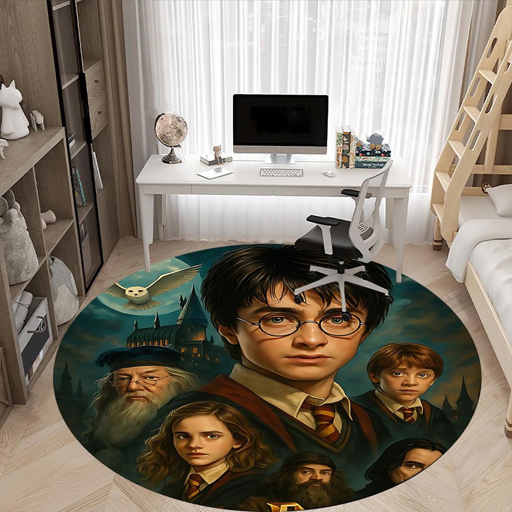 1pc Harry Potter Office Round Area Rug, Under Office Chairs Bedroom Living Room Home Decor  a1022253