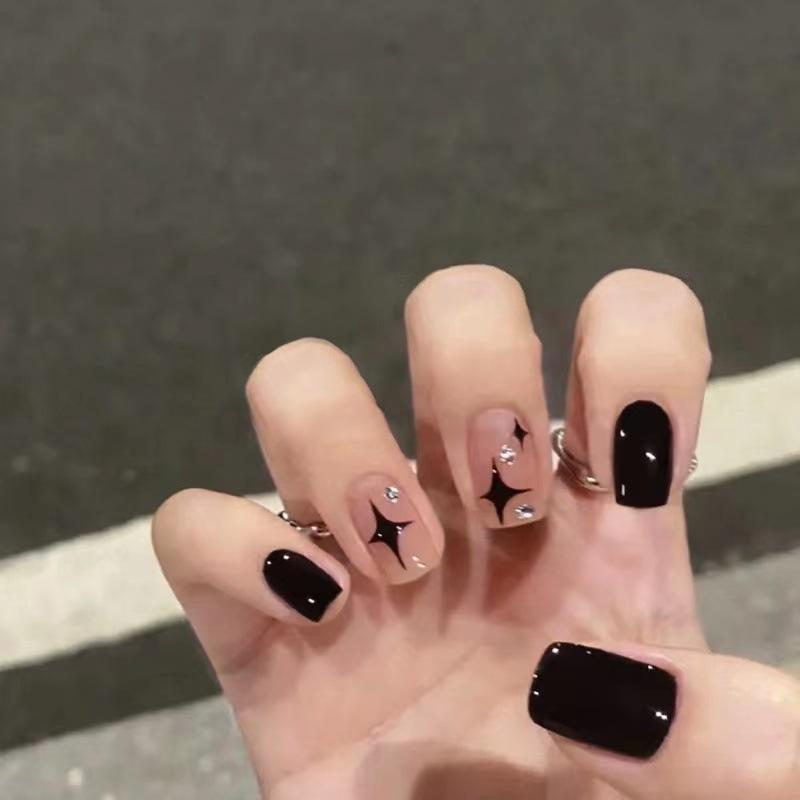 24 Stück Mandel Französische Press-On Nägel Abnehmbar Vollabdeckung Ballerina Falsche Nagelspitzen Für Damen Mädchen