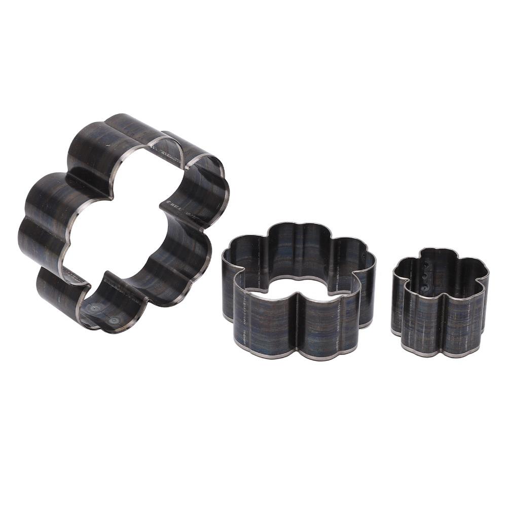 3 PCS Alloy Steel Leather Cutting Dies Hollow Hollow Punching Tool  For DIY Leather Craft