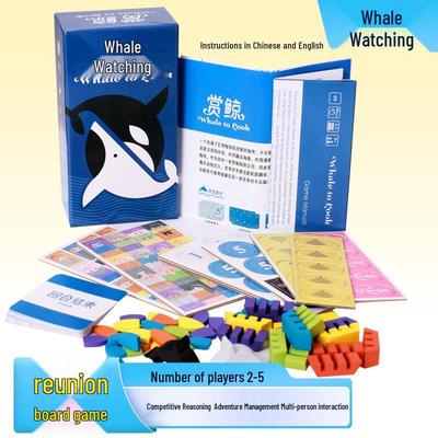 Walbeobachtung Glückliche Spiele: Zweisprachiges Brettspiel für 2-5 Spieler (Englisch & Chinesisch) von Oink Games.