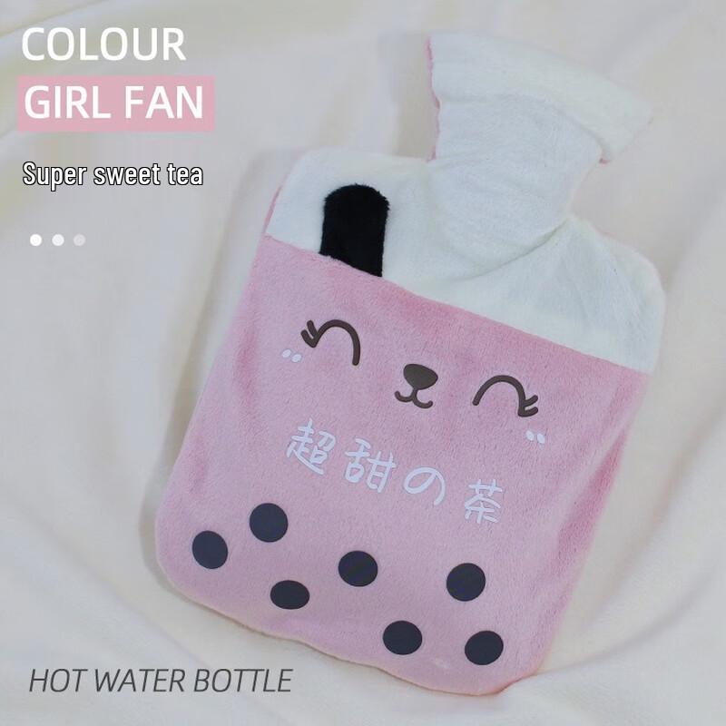 Fumede Plush Pink PVC Hot Water Bottle 2-Pack