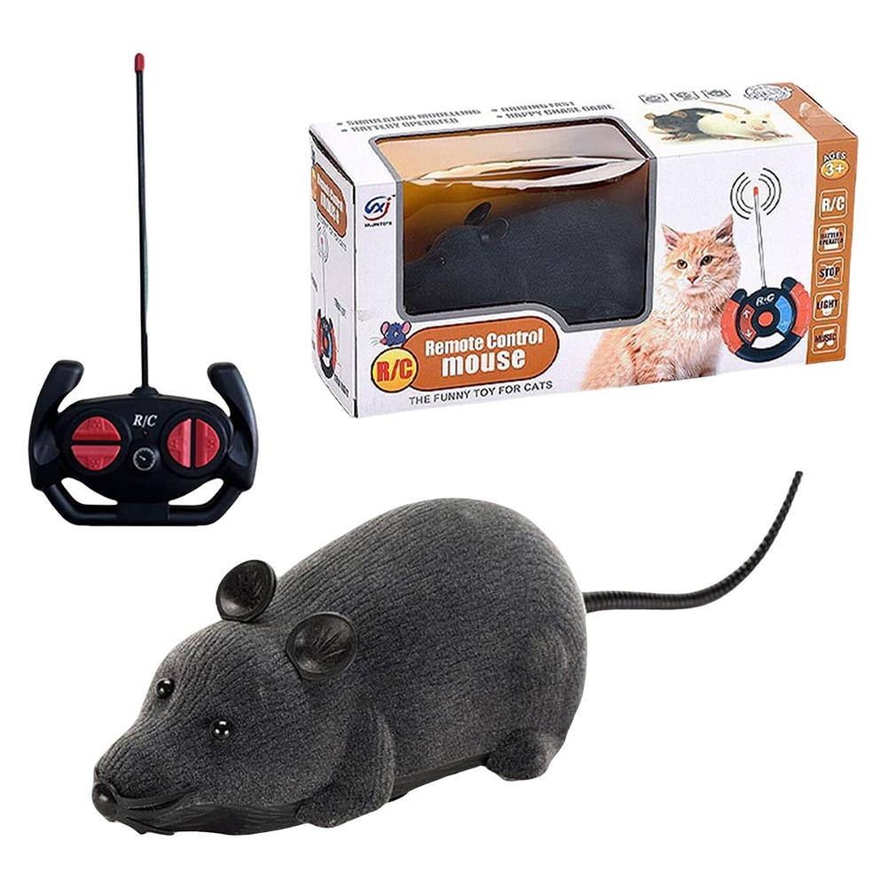 

Robotic Mouse Cat Toy Battery Powered Electronic Rats Cat Toy 4 Modes Funny Cat Mice Toys Interactive Play for Pets серый