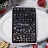 Christmas Nail Art Stamping Plates - Star and Bow Patterns, Transparent Steel Plates