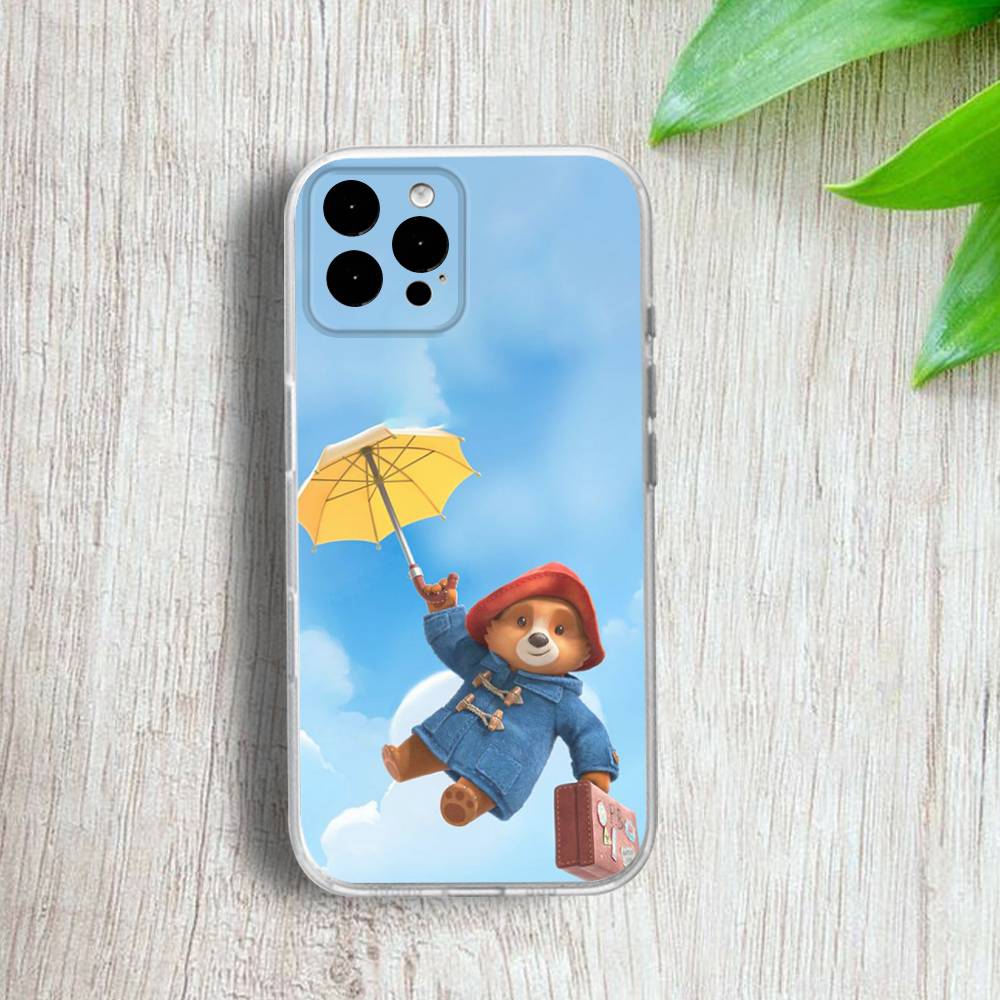 Cute P-Paddington B-Bear Phone Case For iPhone 17,16,15,14,13,12,11 Pro,Max,Plus,X,XS,XR,SE4,E Mini Transparent Soft Cover