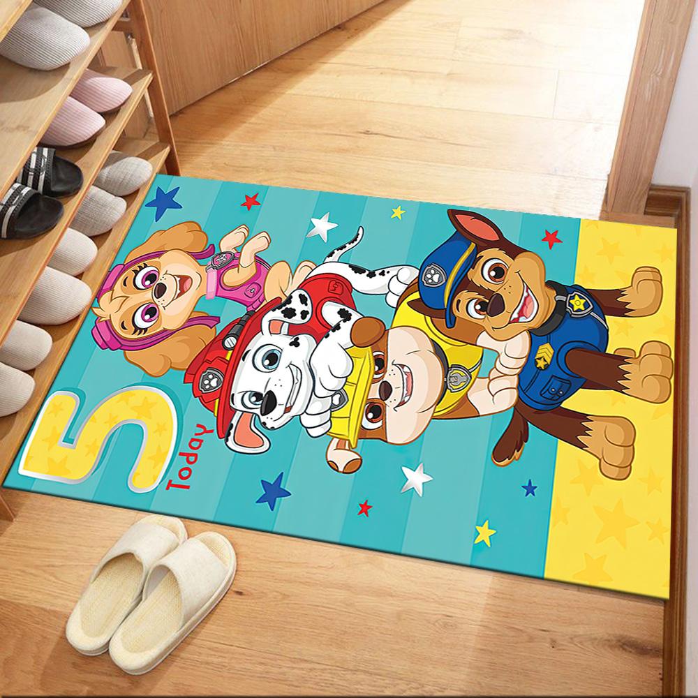 Paw Patrol Birthday Card Square rugs are a great choice for living rooms, bedrooms, home décor, and as gifts.