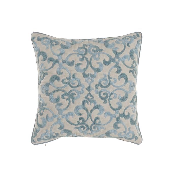 Housse de coussin - Noname - 50 x 50 cm - Bleu - Design traditionnel - Finition brodée