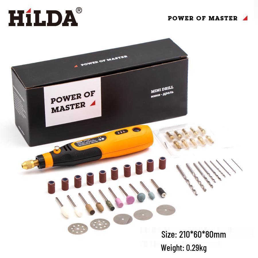 HiLDA 3.6V Electric Grinder & Engraving Pen - Portable USB Lithium Battery for Fine and Egg Carving