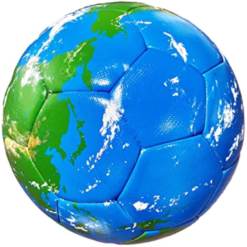 Hobonichi Earth Ball PLAY soccer ball type earth ball. This is a globe where you can see the Eart...