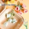 Lily of the Valley Woolen Bag Charm with Preserved Flowers – Girlish Heart Keychain Gift