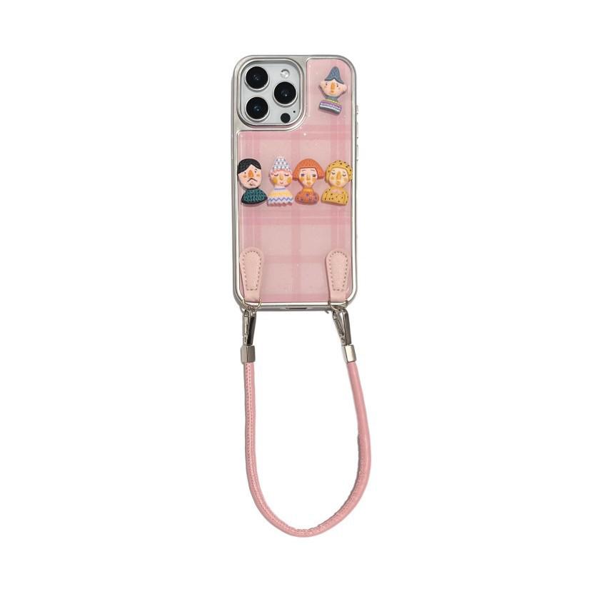 Premium 3D Textured Lanyard & Cross-body Strap Case for iPhone 17 Air/Apple 16 Pro Max
