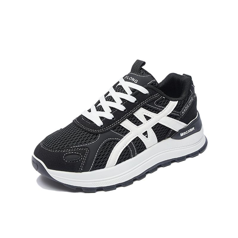 

2025 Women s Breathable All-match Mesh Shoes Casual Sports Trendy Shoes All-match Wear-resistant Running Shoes for Women 40 чорний