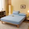 Skin Friendly Cotton Fitted Cover Sheet With Elastic Bands Mattress Cover Solid Color Fitted Sheet King Size Bed Sheet